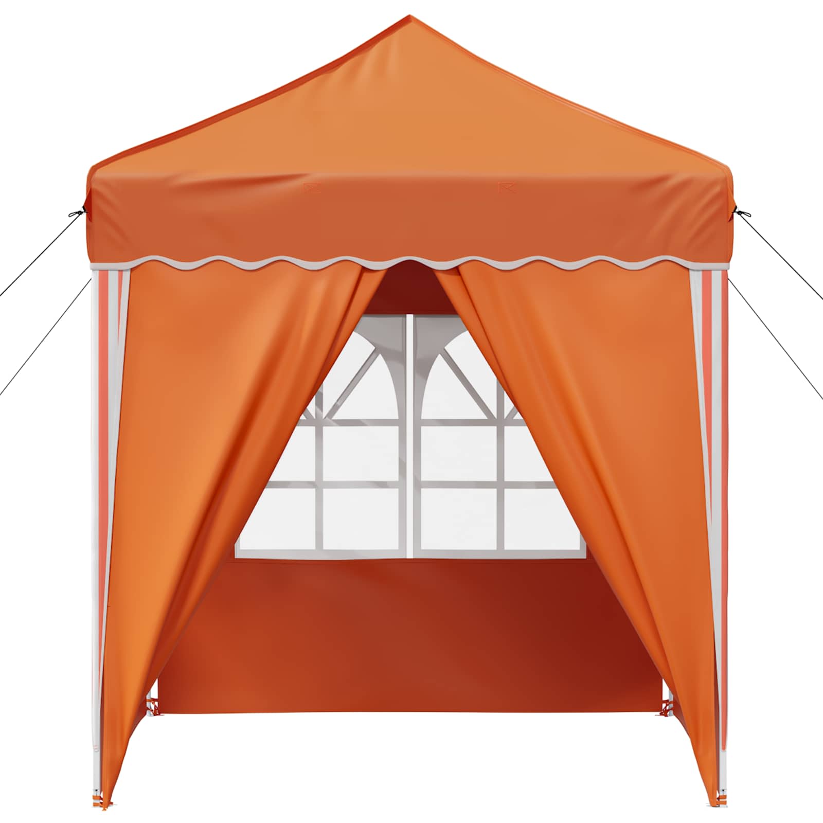 Pop-up partytent 195 x 195 x 245 cm Oranje Oxford Stof