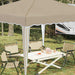 Pop-up partytent 288 x 288 x 245 cm Crèmekleurig Oxford Stof