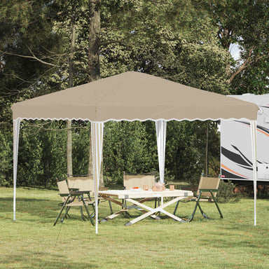 Pop-up partytent 288 x 288 x 245 cm Crèmekleurig Oxford Stof