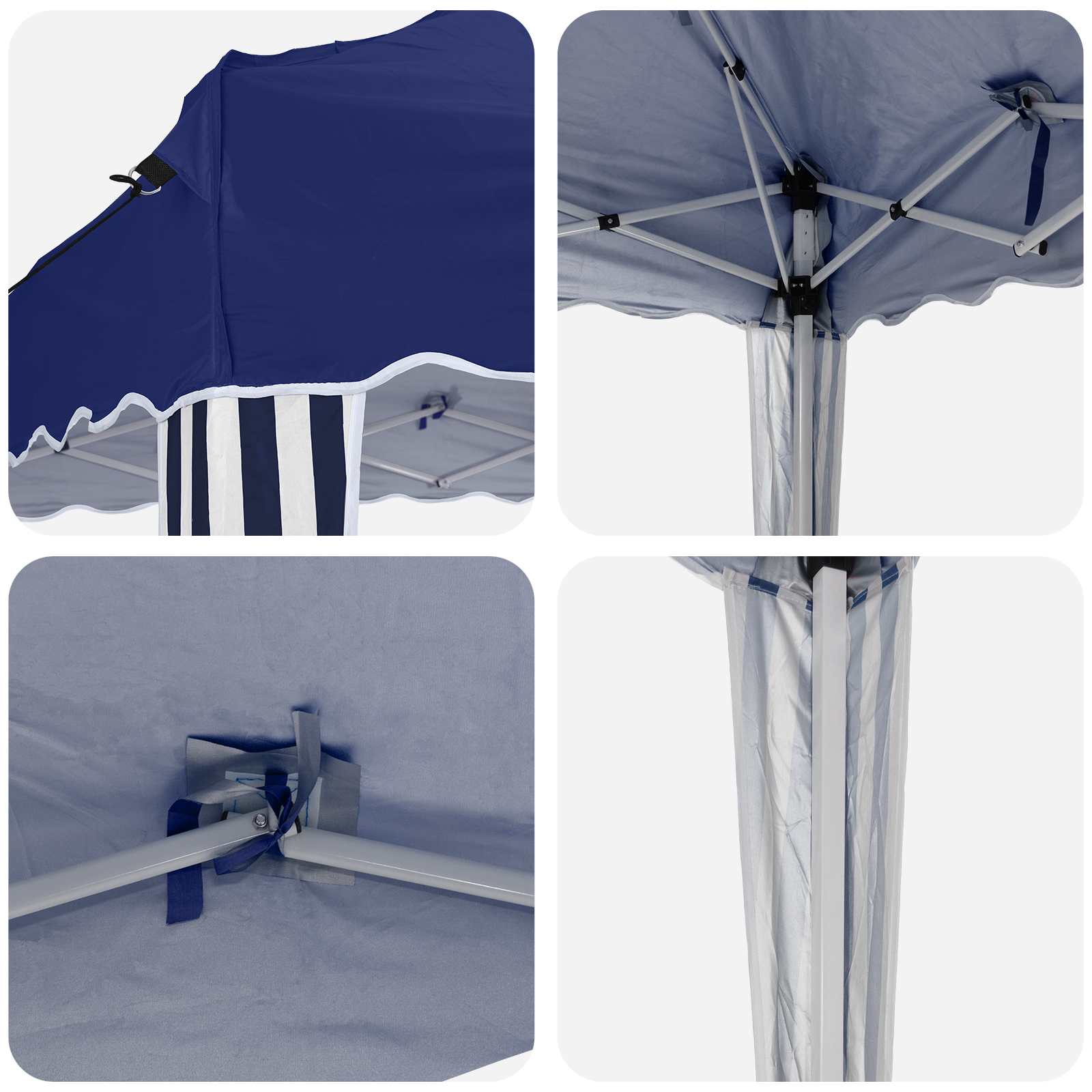 Pop-up partytent 288 x 288 x 245 cm Blauw Oxford Stof