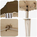 Pop-up partytent 288 x 288 x 245 cm Taupe Oxford Stof