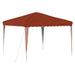 Pop-up partytent 288 x 288 x 245 cm Terracotta Oxford Stof