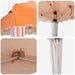 Pop-up partytent 288 x 288 x 245 cm Oranje Oxford Stof