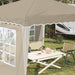 Pop-up partytent 288 x 288 x 245 cm Crèmekleurig Oxford Stof