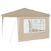 Pop-up partytent 288 x 288 x 245 cm Crèmekleurig Oxford Stof