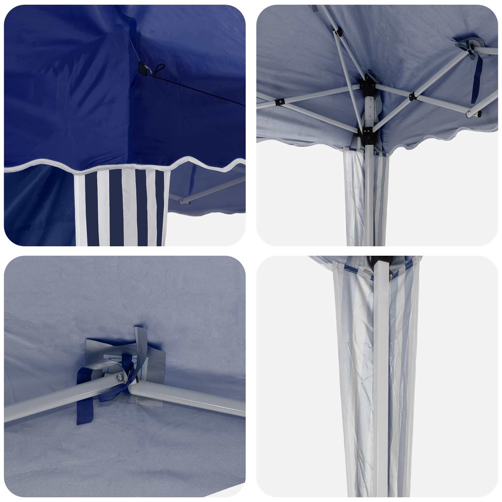 Pop-up partytent 288 x 288 x 245 cm Blauw Oxford Stof
