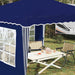 Pop-up partytent 288 x 288 x 245 cm Blauw Oxford Stof