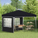 Pop-up partytent 288 x 288 x 245 cm Antracietkleurig