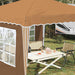 Pop-up partytent 288 x 288 x 245 cm Beige Oxford Stof