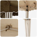 Pop-up partytent 288 x 288 x 245 cm Taupe Oxford Stof