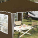 Pop-up partytent 288 x 288 x 245 cm Taupe Oxford Stof
