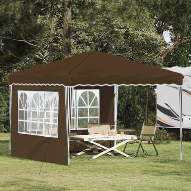 Pop-up partytent 288 x 288 x 245 cm Taupe Oxford Stof