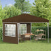 Pop-up partytent 288 x 288 x 245 cm Taupe Oxford Stof
