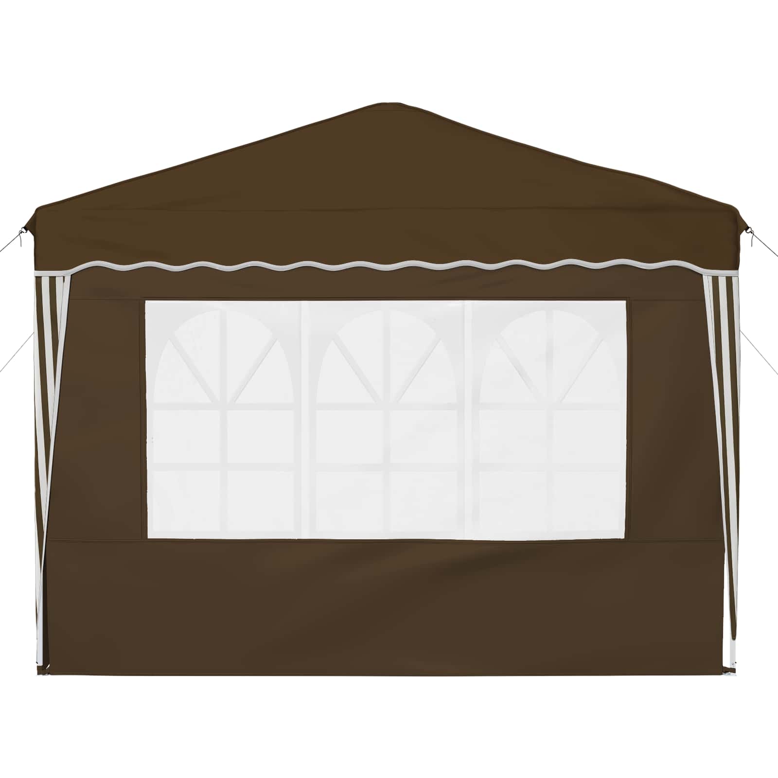 Pop-up partytent 288 x 288 x 245 cm Taupe Oxford Stof