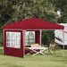 Pop-up partytent 288 x 288 x 245 cm Bordeauxrood Oxford Stof
