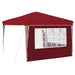 Pop-up partytent 288 x 288 x 245 cm Bordeauxrood Oxford Stof