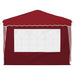 Pop-up partytent 288 x 288 x 245 cm Bordeauxrood Oxford Stof