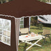 Pop-up partytent 288 x 288 x 245 cm Bruin Oxford Stof