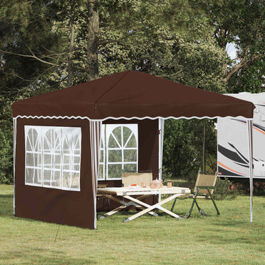 Pop-up partytent 288 x 288 x 245 cm Bruin Oxford Stof
