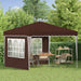 Pop-up partytent 288 x 288 x 245 cm Bruin Oxford Stof