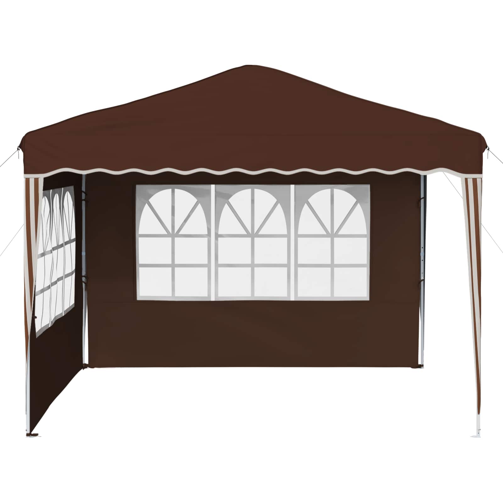Pop-up partytent 288 x 288 x 245 cm Bruin Oxford Stof