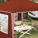 Pop-up partytent 288 x 288 x 245 cm Terracotta Oxford Stof
