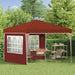 Pop-up partytent 288 x 288 x 245 cm Terracotta Oxford Stof