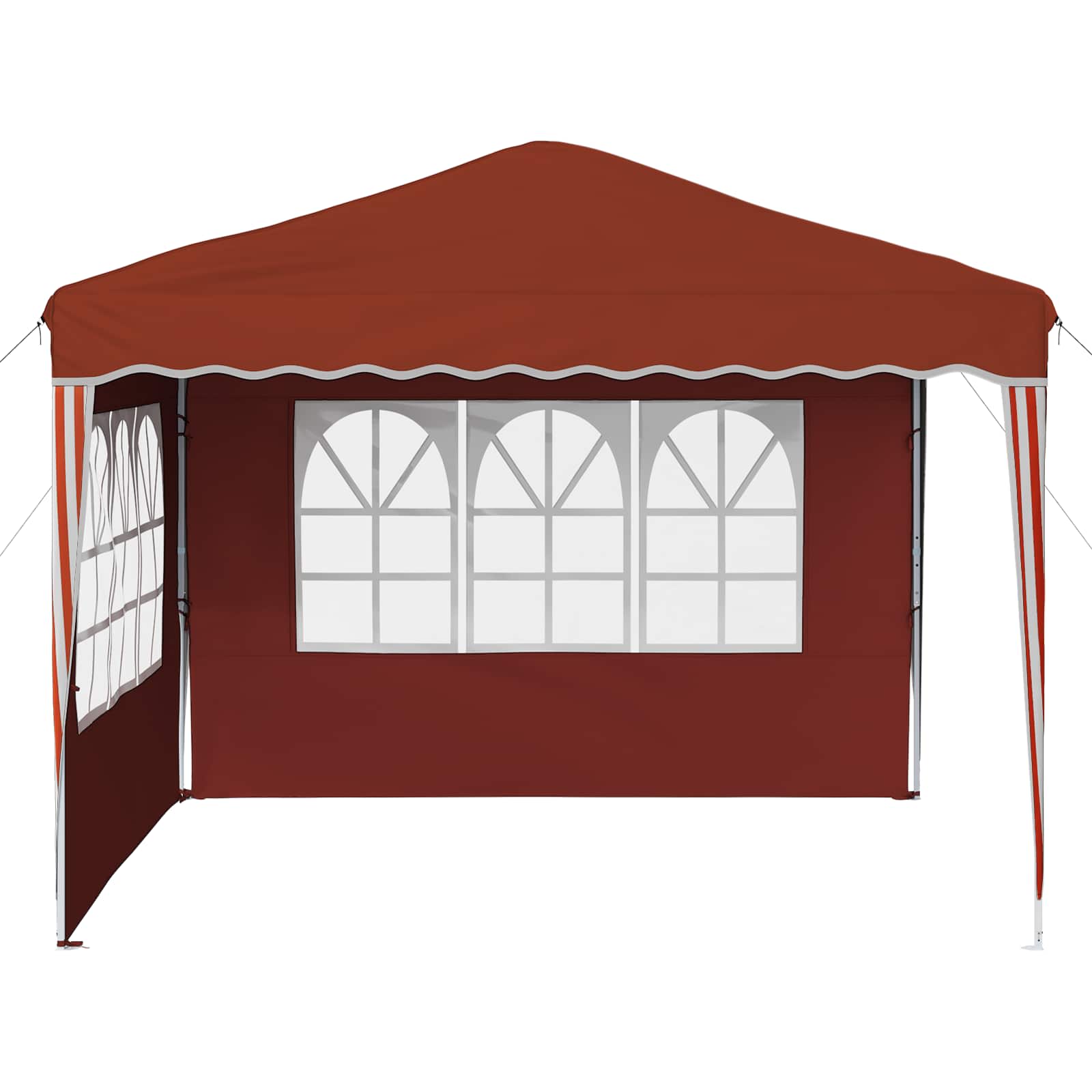 Pop-up partytent 288 x 288 x 245 cm Terracotta Oxford Stof