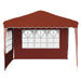 Pop-up partytent 288 x 288 x 245 cm Terracotta Oxford Stof