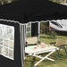 Pop-up partytent 288 x 288 x 245 cm Zwart Oxford Stof