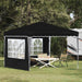 Pop-up partytent 288 x 288 x 245 cm Zwart Oxford Stof