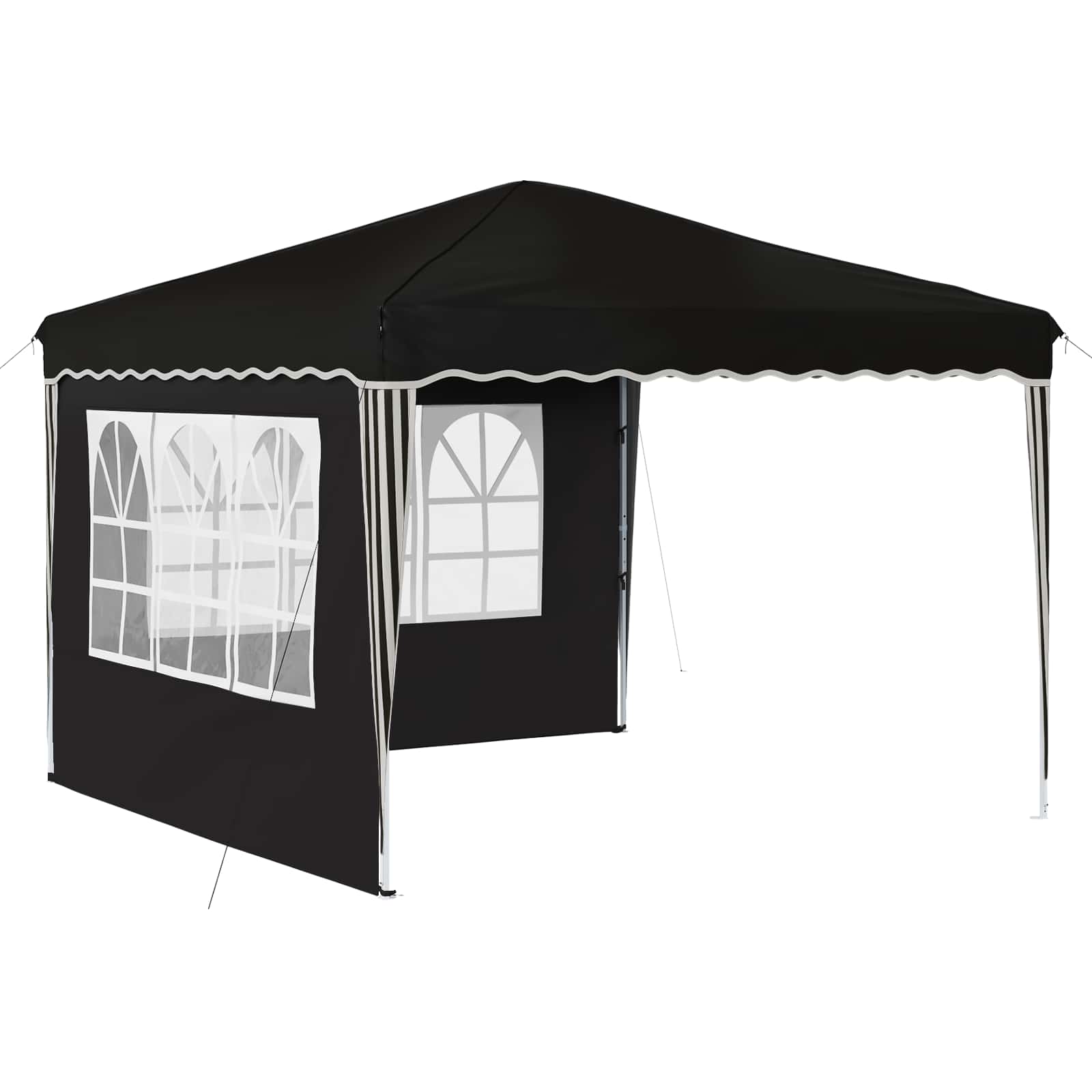 Pop-up partytent 288 x 288 x 245 cm Zwart Oxford Stof