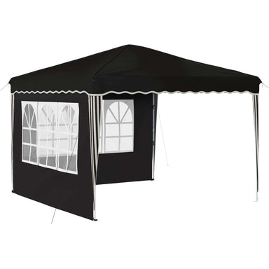 Pop-up partytent 288 x 288 x 245 cm Zwart Oxford Stof