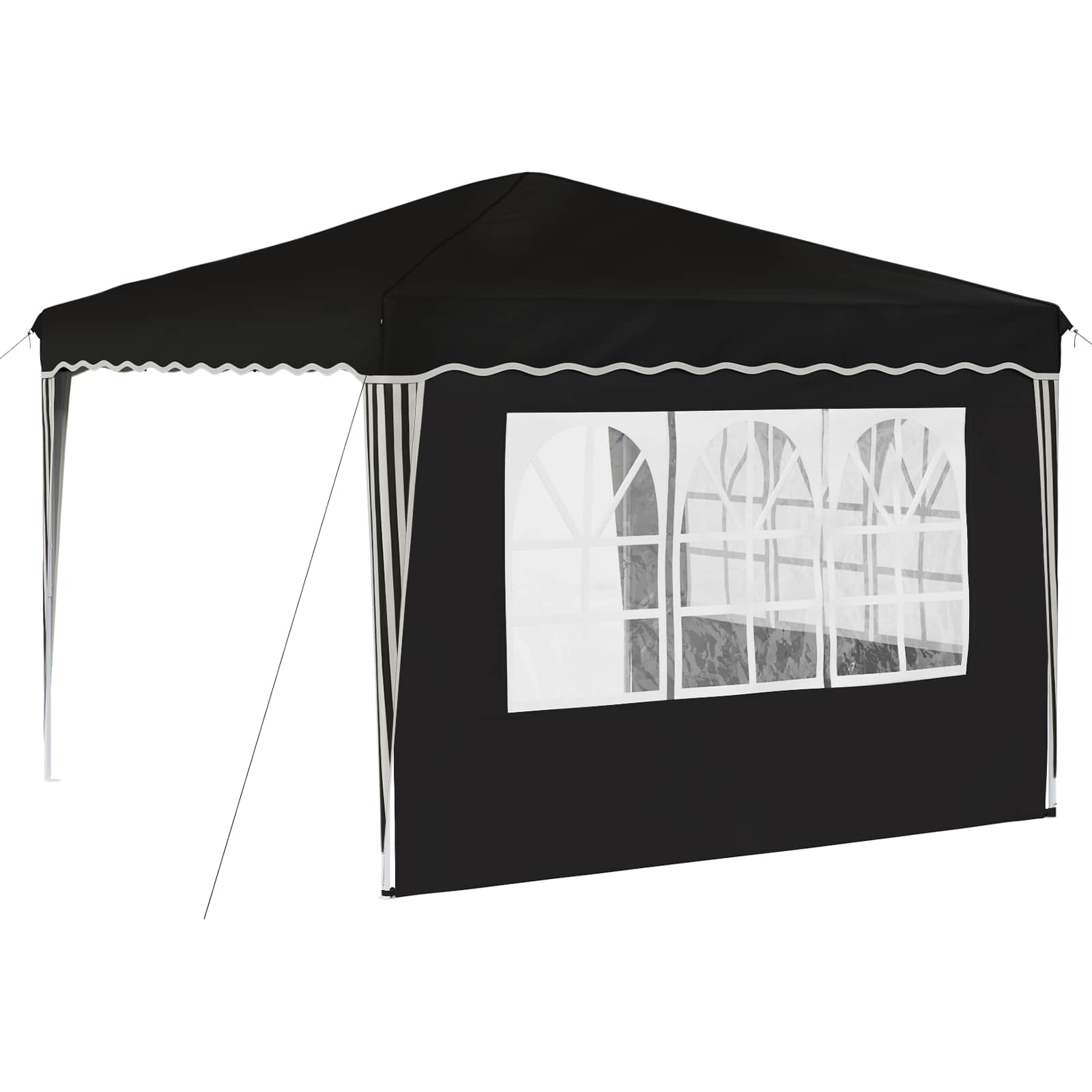 Pop-up partytent 288 x 288 x 245 cm Zwart Oxford Stof