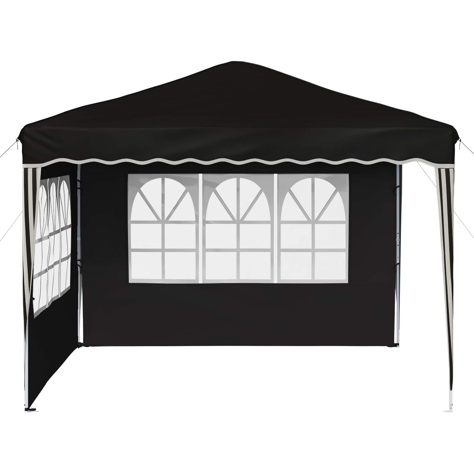 Pop-up partytent 288 x 288 x 245 cm Zwart Oxford Stof