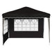 Pop-up partytent 288 x 288 x 245 cm Zwart Oxford Stof