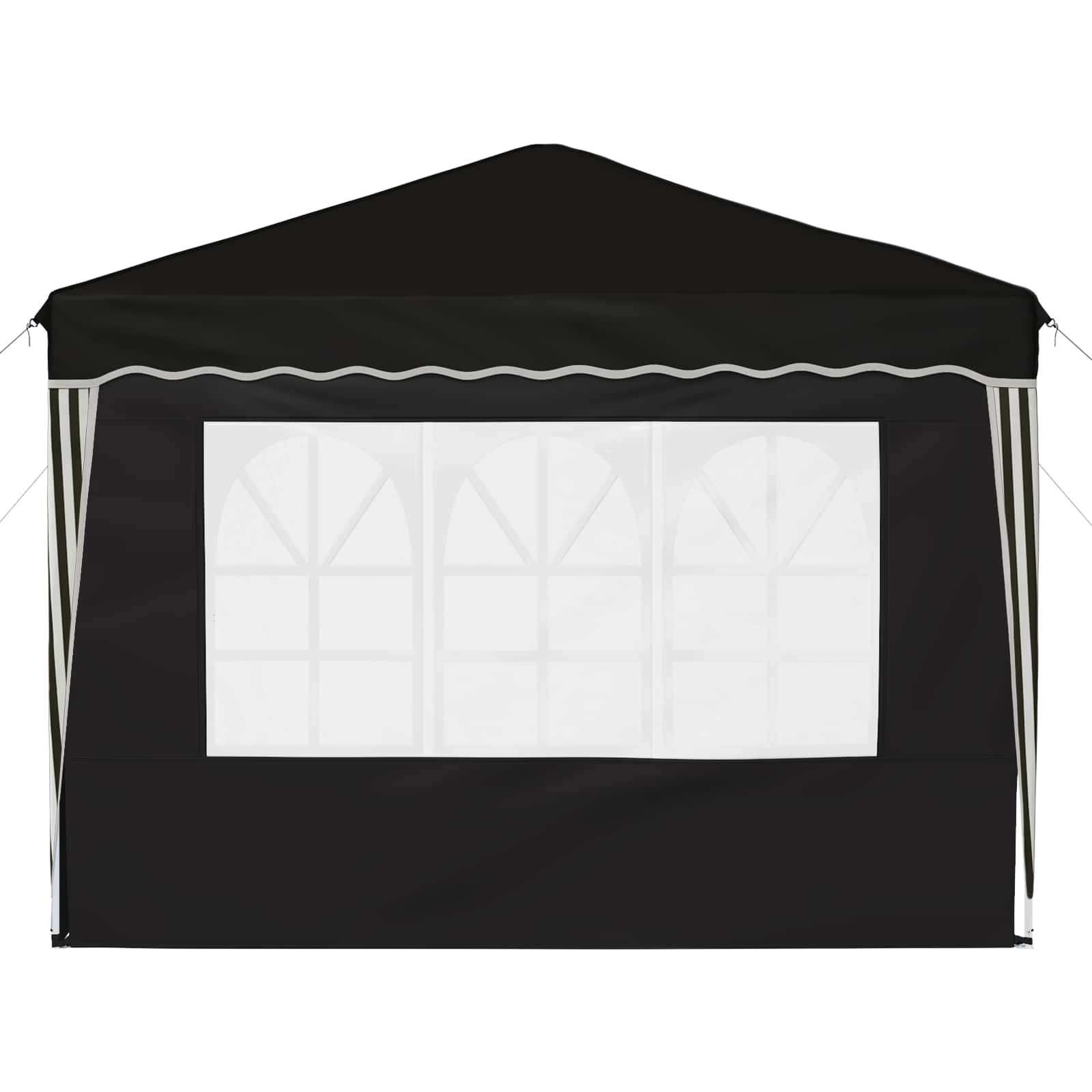 Pop-up partytent 288 x 288 x 245 cm Zwart Oxford Stof