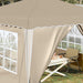 Pop-up partytent 288 x 288 x 245 cm Crèmekleurig Oxford Stof