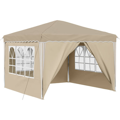 Pop-up partytent 288 x 288 x 245 cm Crèmekleurig Oxford Stof