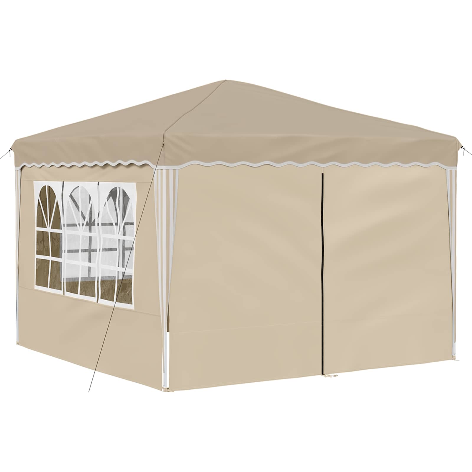 Pop-up partytent 288 x 288 x 245 cm Crèmekleurig Oxford Stof