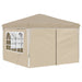 Pop-up partytent 288 x 288 x 245 cm Crèmekleurig Oxford Stof