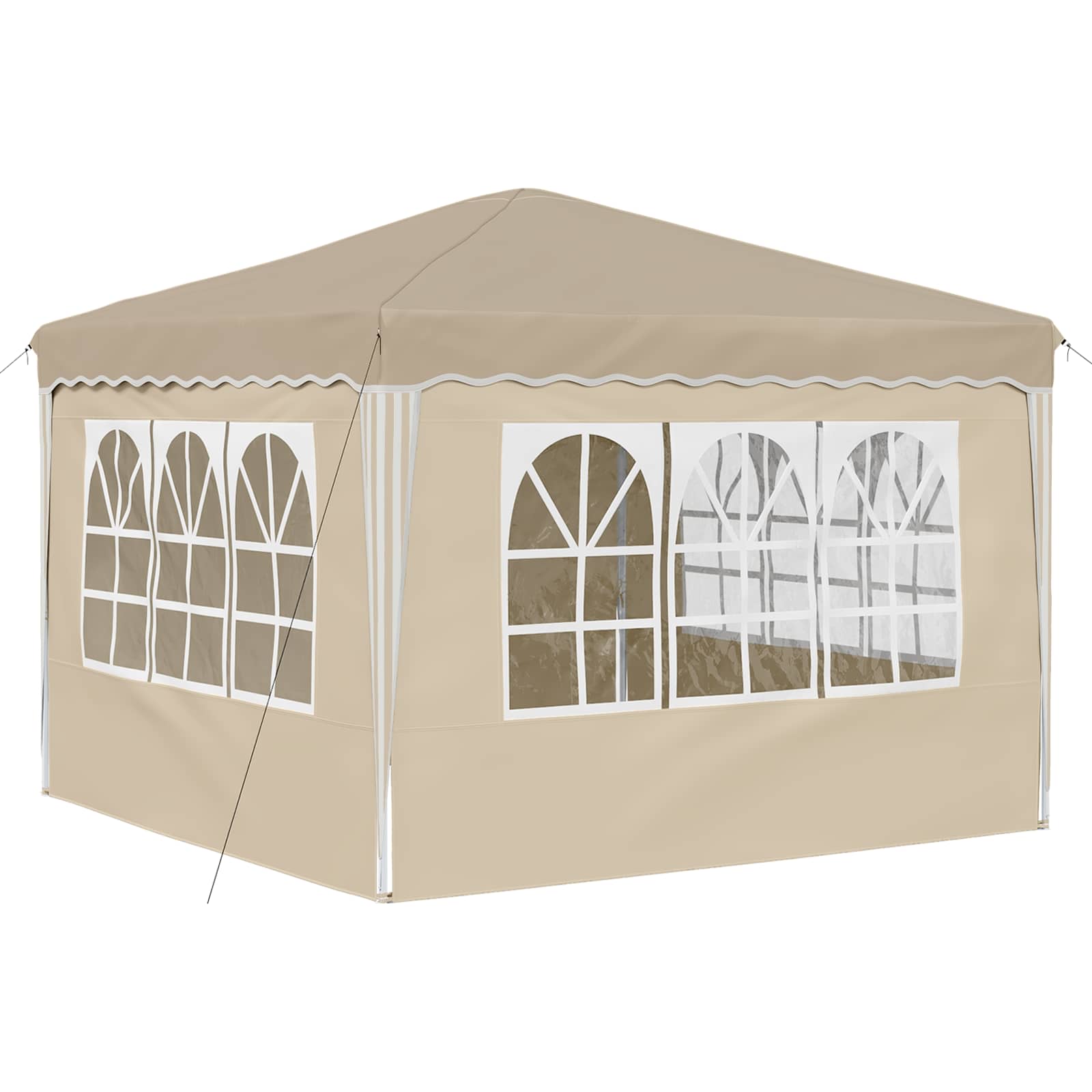 Pop-up partytent 288 x 288 x 245 cm Crèmekleurig Oxford Stof