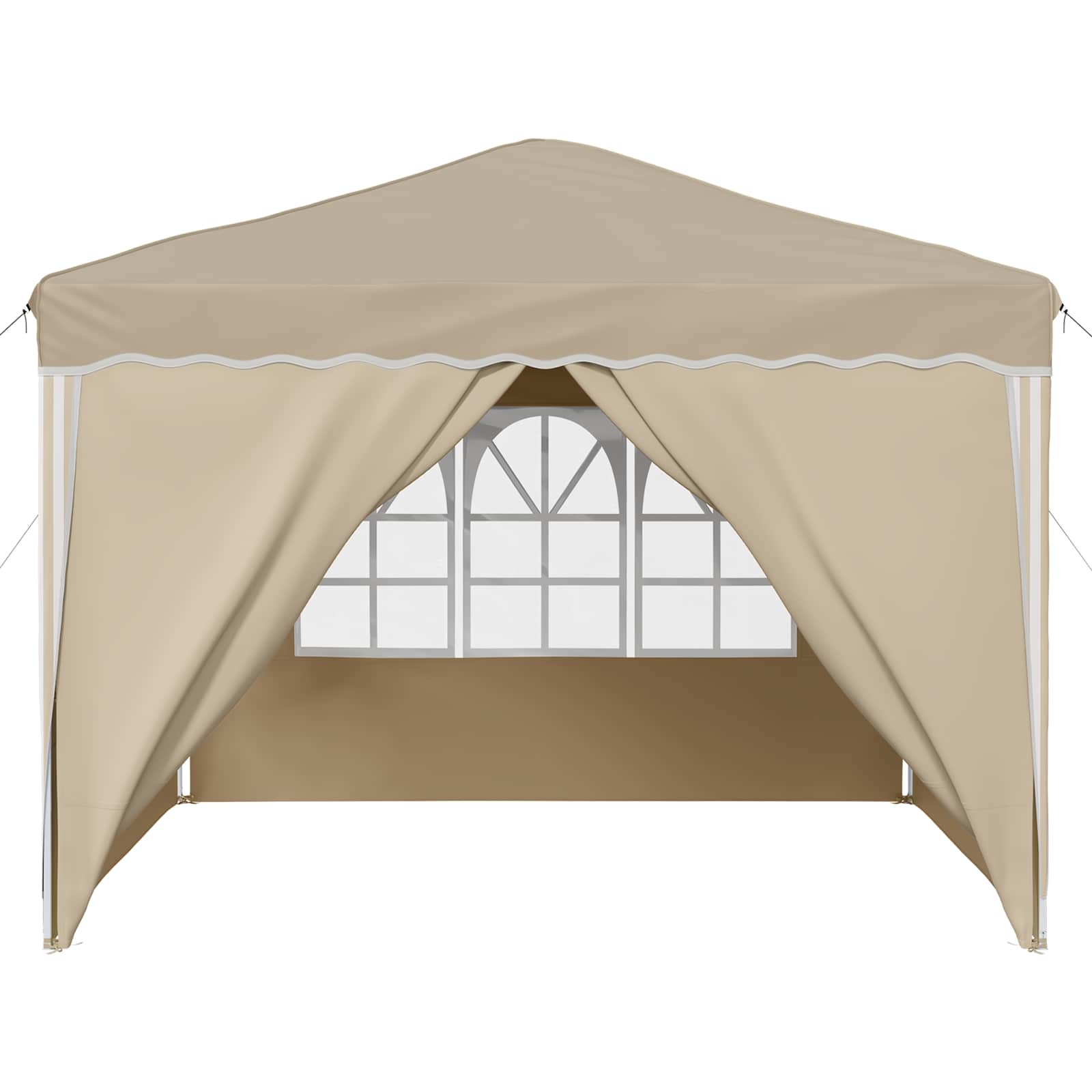 Pop-up partytent 288 x 288 x 245 cm Crèmekleurig Oxford Stof