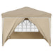Pop-up partytent 288 x 288 x 245 cm Crèmekleurig Oxford Stof