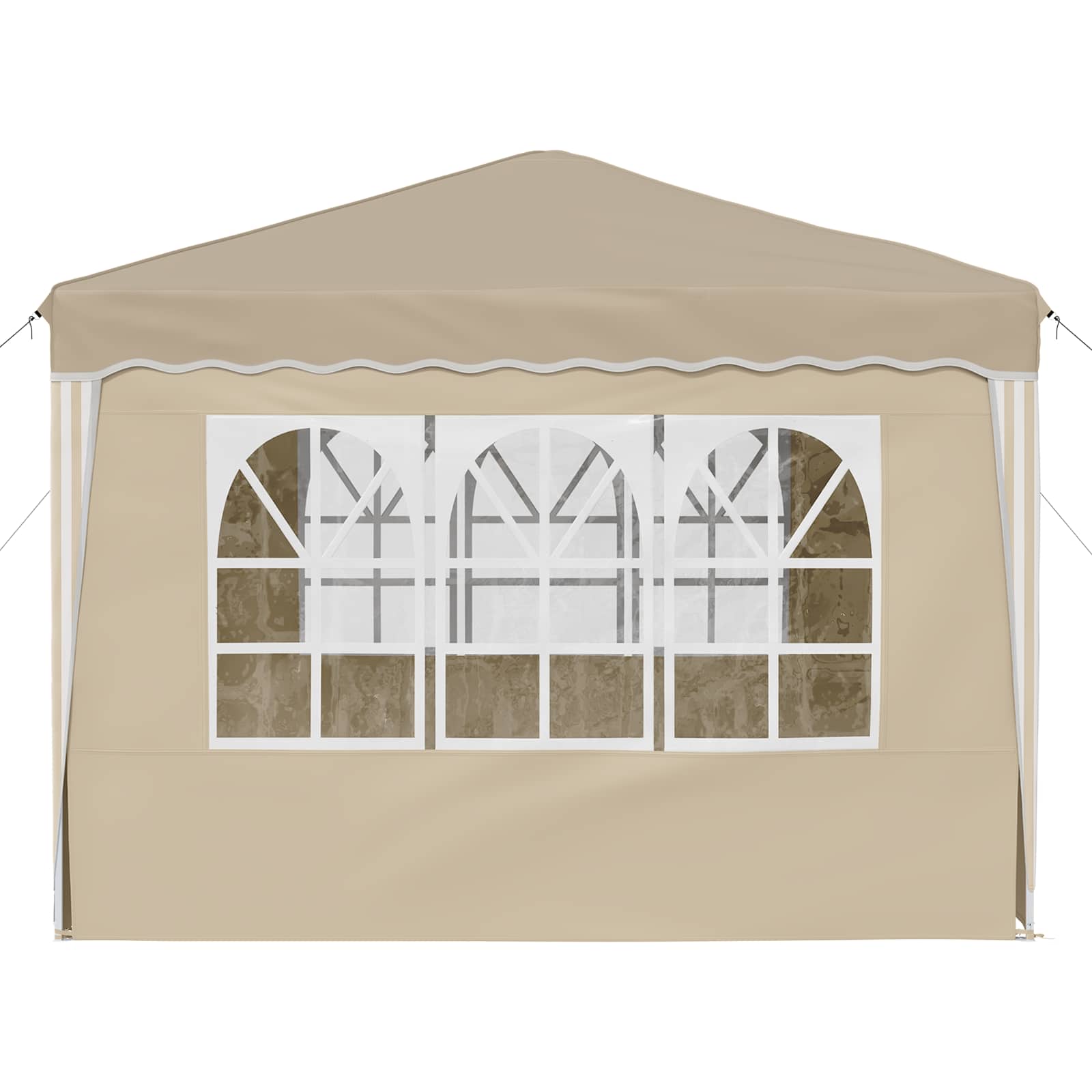 Pop-up partytent 288 x 288 x 245 cm Crèmekleurig Oxford Stof