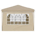 Pop-up partytent 288 x 288 x 245 cm Crèmekleurig Oxford Stof