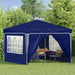 Pop-up partytent 288 x 288 x 245 cm Blauw Oxford Stof