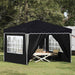 Pop-up partytent 288 x 288 x 245 cm Antracietkleurig