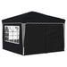 Pop-up partytent 288 x 288 x 245 cm Antracietkleurig
