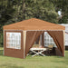 Pop-up partytent 288 x 288 x 245 cm Beige Oxford Stof